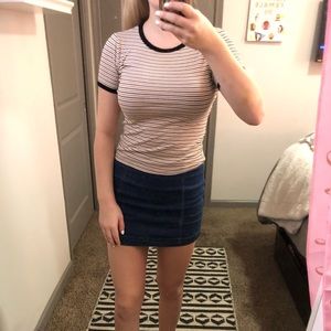fitted striped tee